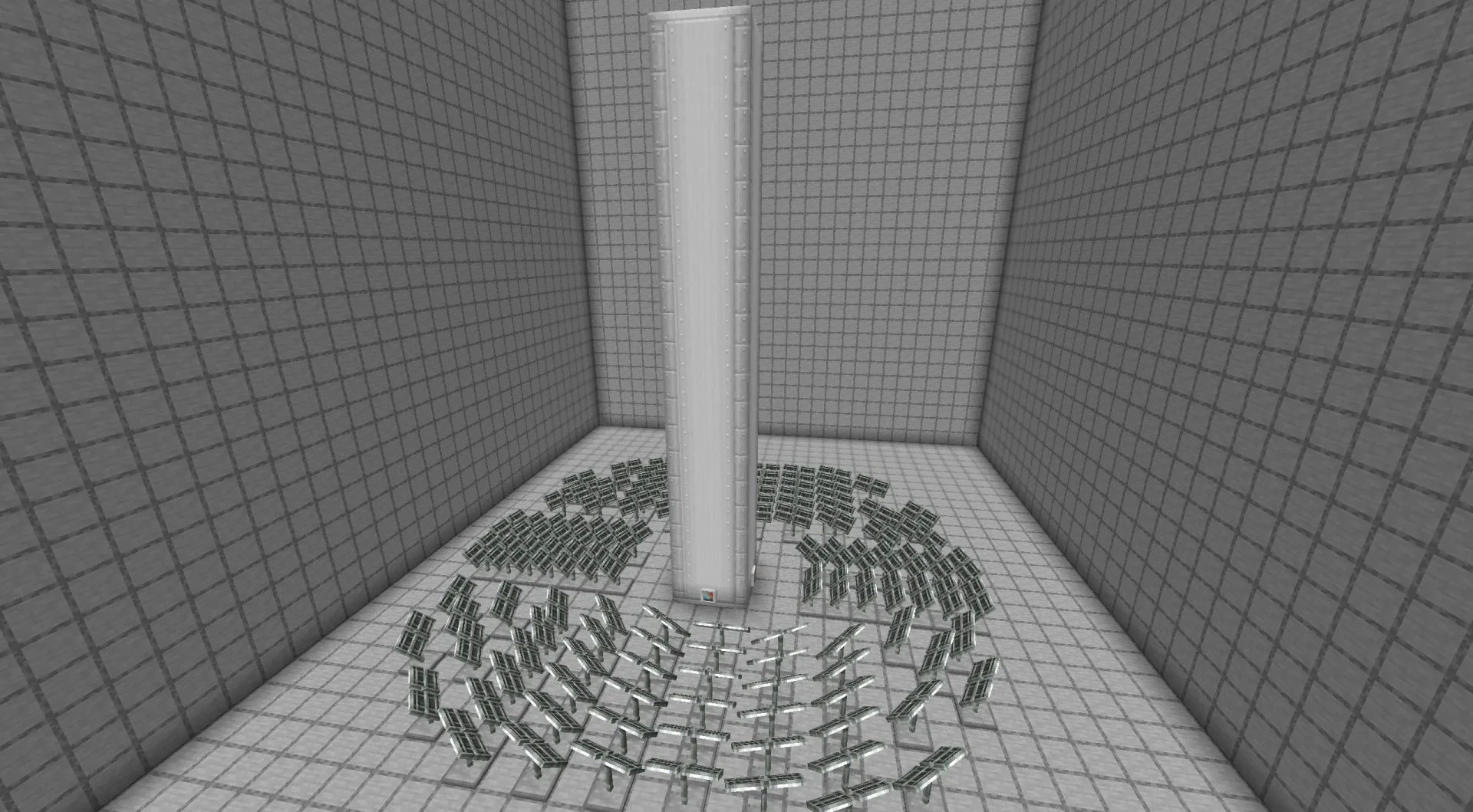 A large solar tower surrounded by mirrors in Create: Solarpunk.