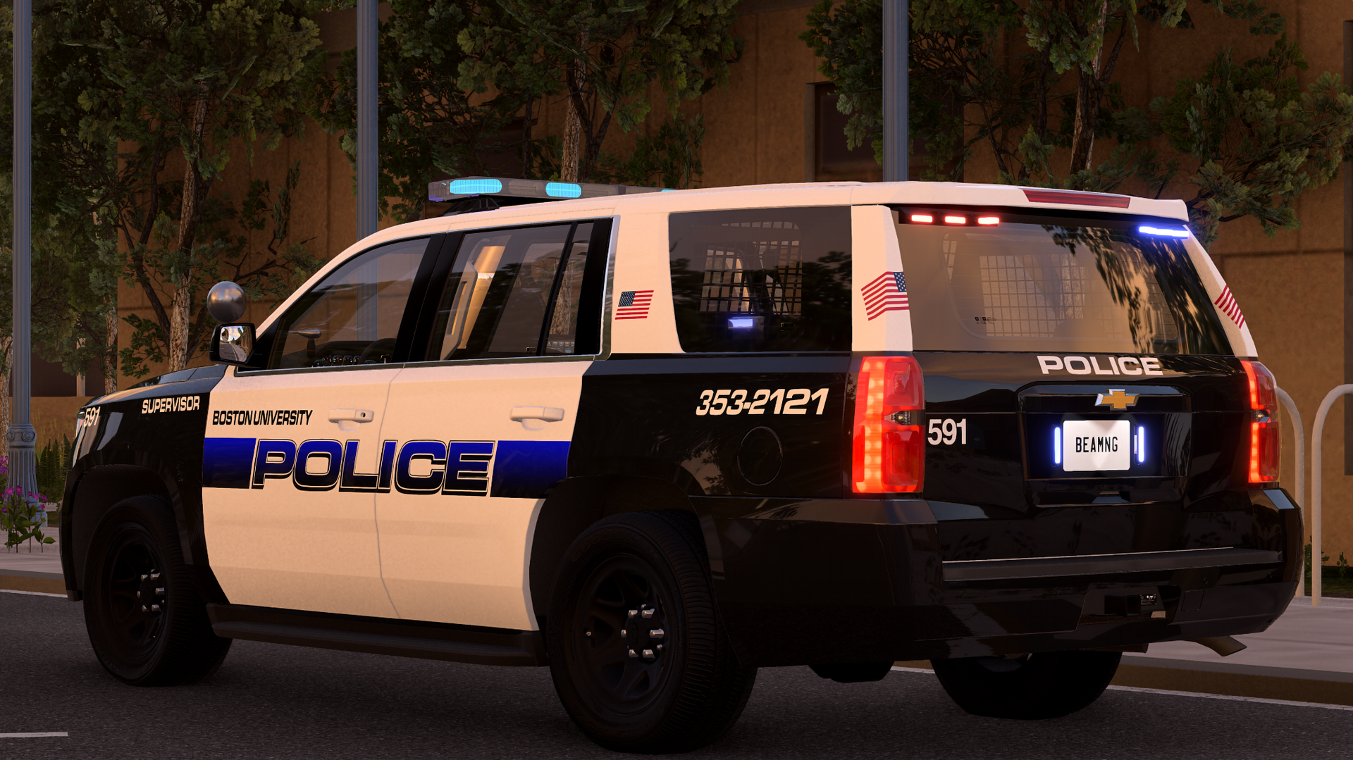 Massachusetts police vehicles from the Commonwealth of Massachusetts Package in BeamNG.drive.